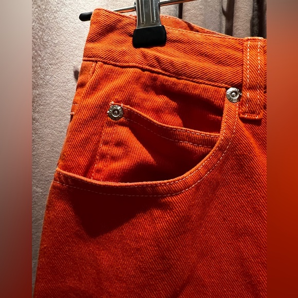 Vintage DKNY Orange Jeans Size 6 (equivalent size 0-2) - Picture 6 of 12